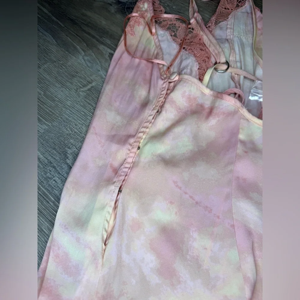 NEW Free People Chasing Shadow Tie Dye Slip Dress Midi Medium